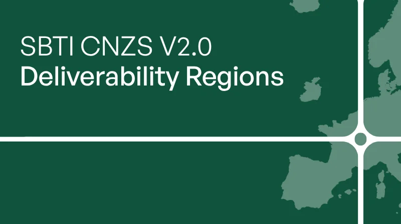 EAC Buyers Guide to Geographic Matching, Activity Pools and Deliverability Regions Under SBTi CNZS v2.0